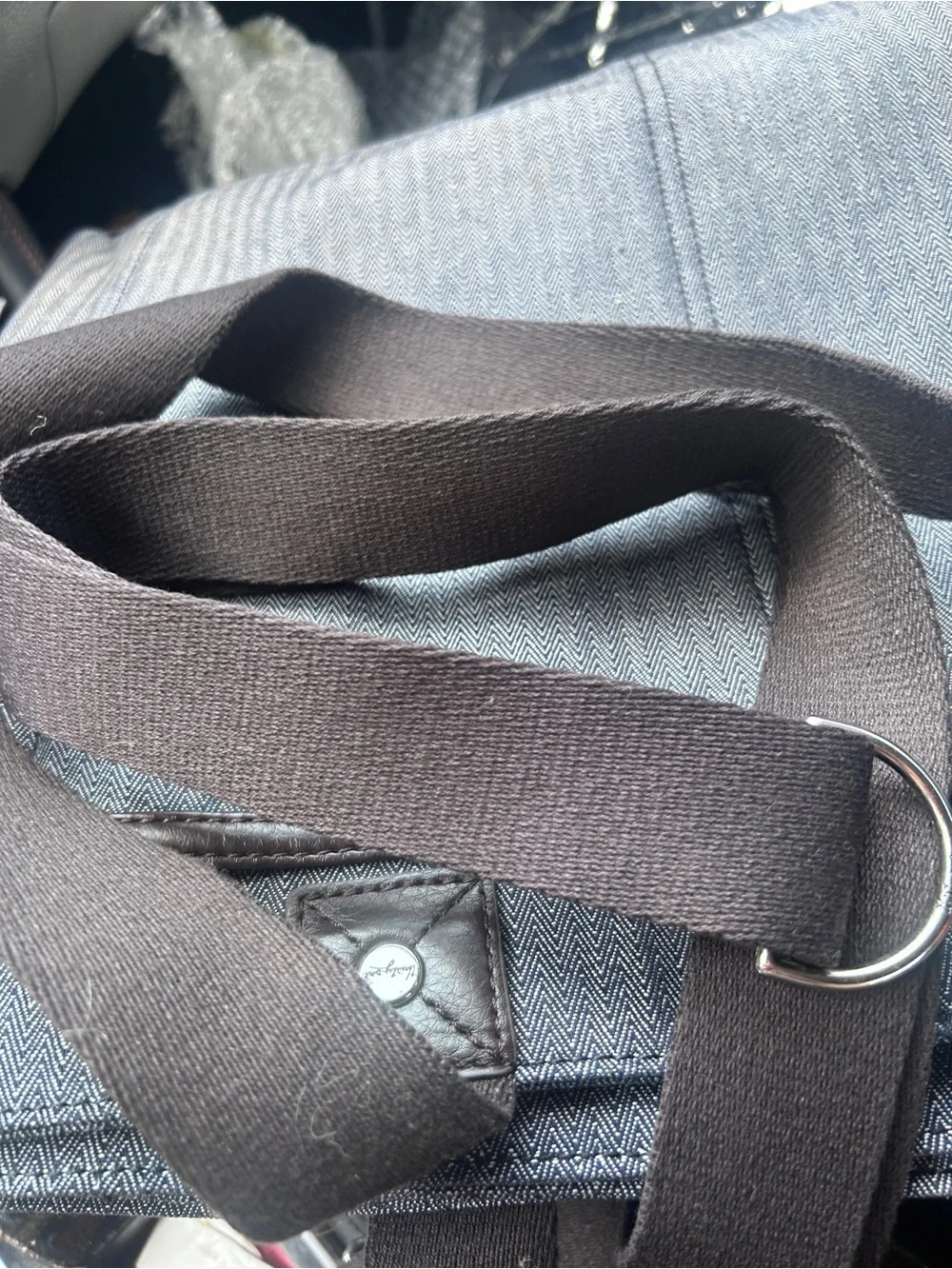 Herringbone Pattern lap top bag choice of free bag charm